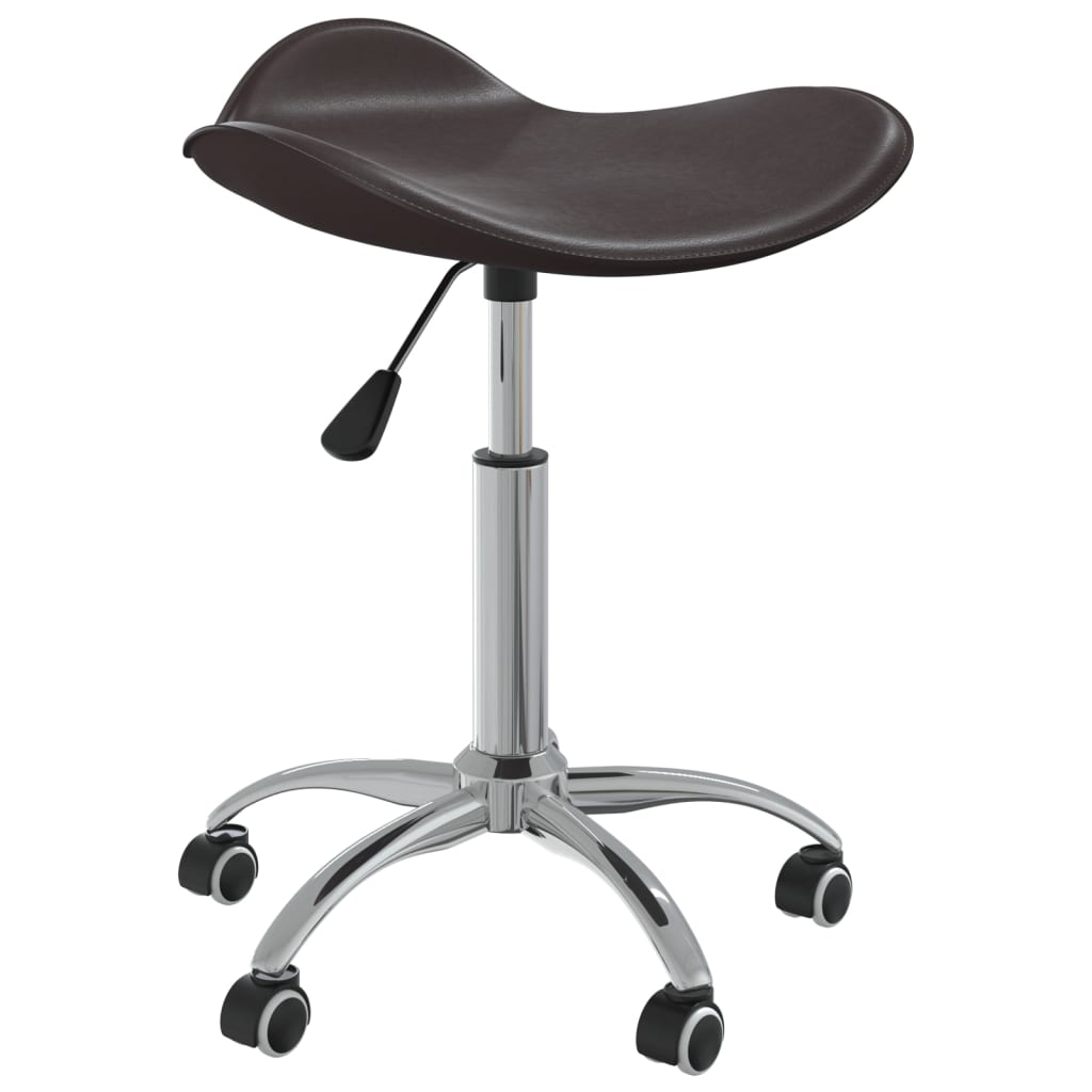 

vidaXL Eetkamerstoelen draaibaar 2 st kunstleer bruin