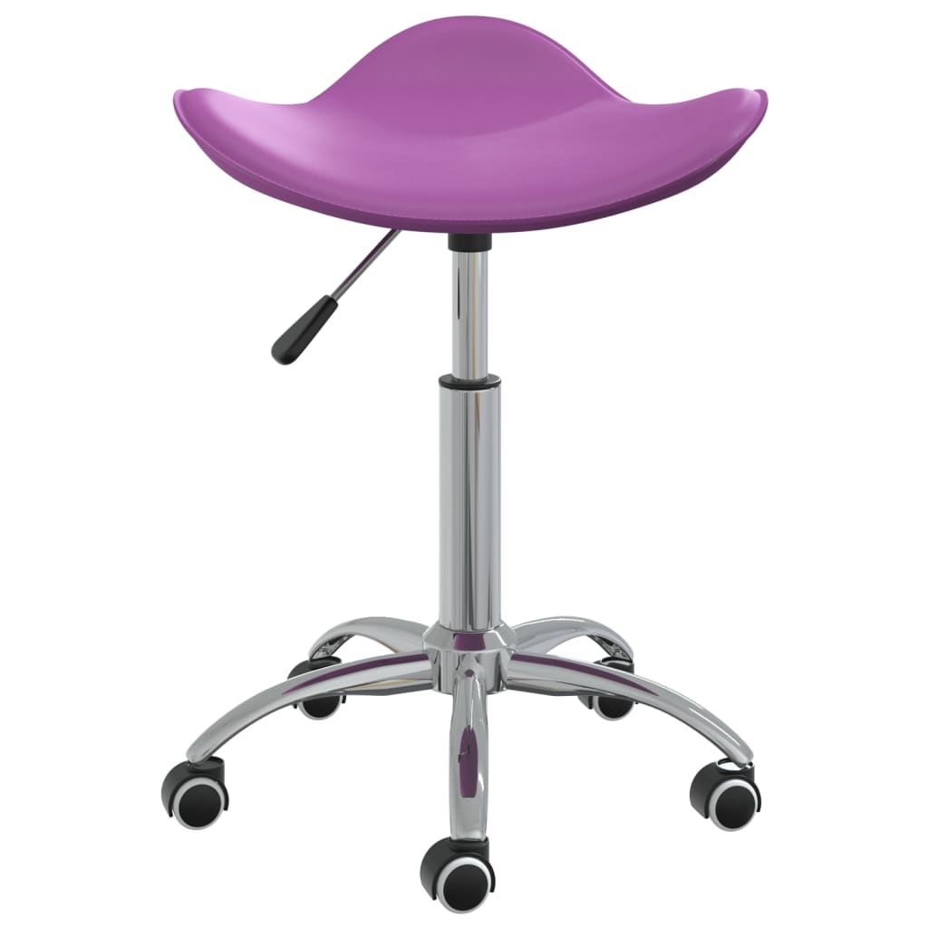 Otočné jedálenské stoličky 2 ks fialové umelá koža