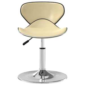 vidaXL Baro taburetė, kreminės spalvos, dirbtinė oda