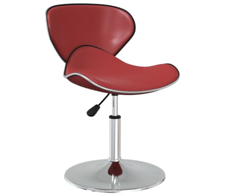 vidaXL Valgomojo kėdės, 2vnt., raudonojo vyno spalvos, dirbtinė oda