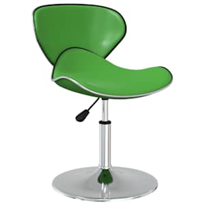 vidaXL Valgomojo kėdės, 2vnt., žalios spalvos, dirbtinė oda