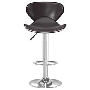 vidaXL Baro taburetė, rudos spalvos, dirbtinė oda