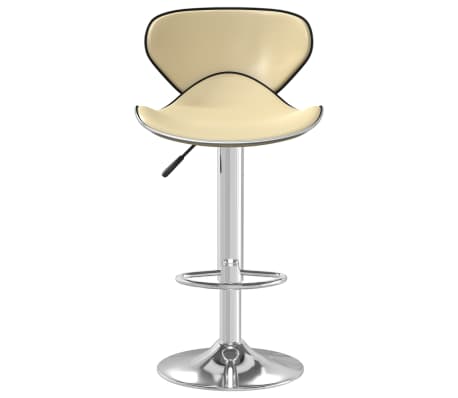 vidaXL Baro taburetė, kreminės spalvos, dirbtinė oda