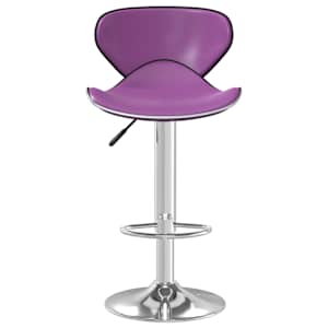vidaXL Baro taburetė, violetinės spalvos, dirbtinė oda