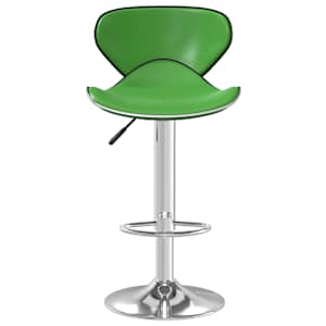 vidaXL Baro taburetė, žalios spalvos, dirbtinė oda