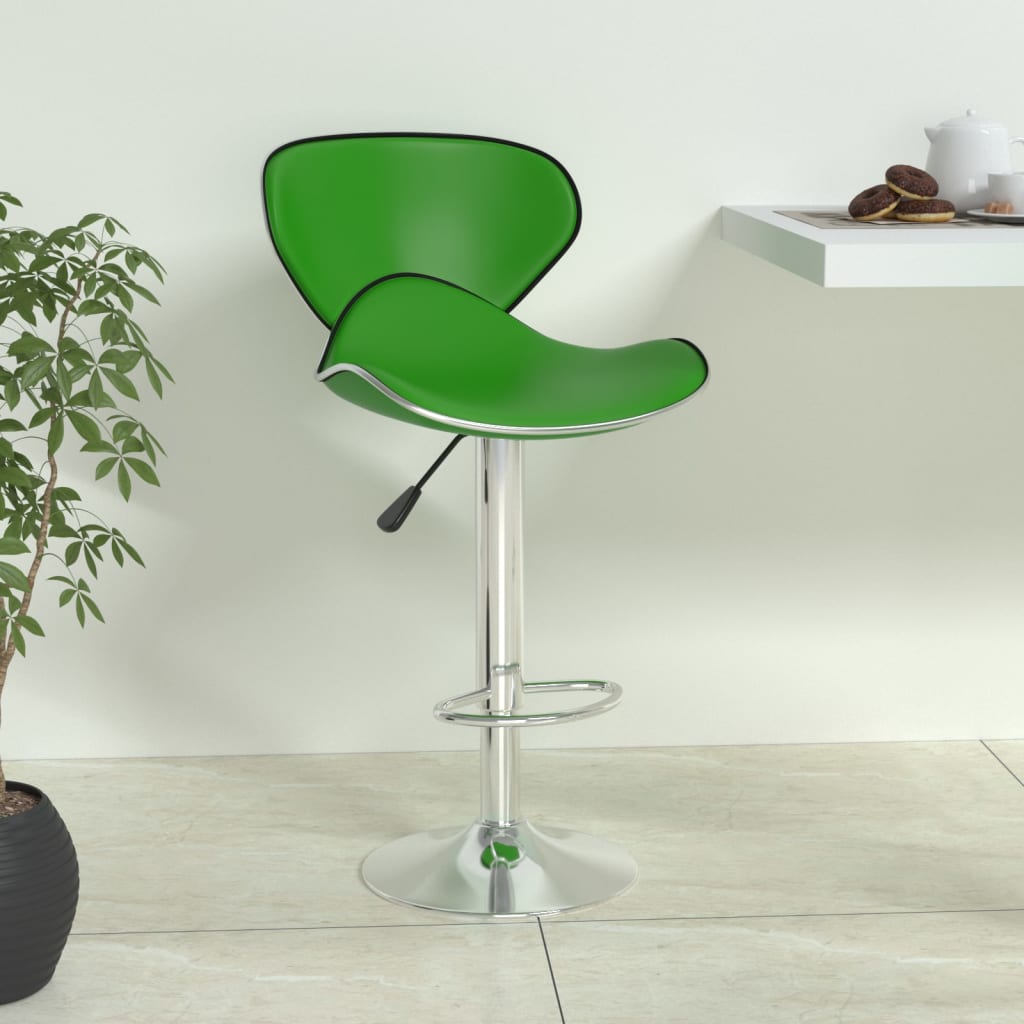 Petrashop  Barová stolička zelená umělá kůže