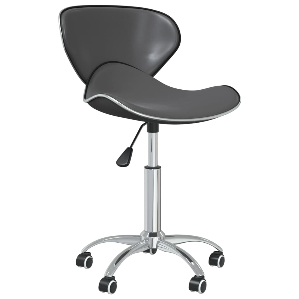 

vidaXL Eetkamerstoelen draaibaar 2 st kunstleer grijs