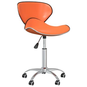 vidaXL Pasukamos valgomojo kėdės, 2vnt., oranžinės, dirbtinė oda
