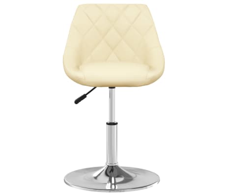 vidaXL Chaise de salle à manger Crème Similicuir