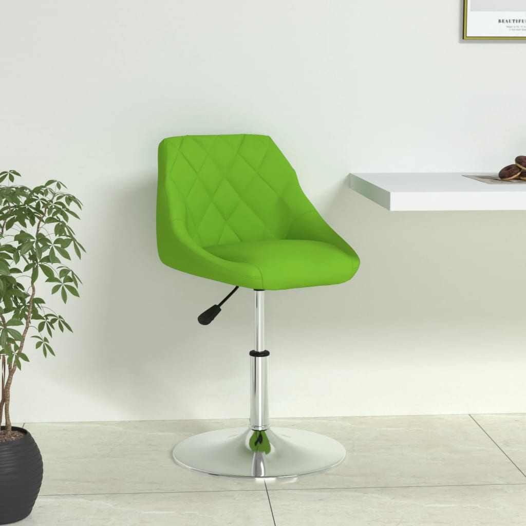 Jídelní židle zelená umělá kůže