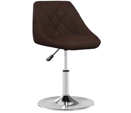 vidaXL Valgomojo kėdės, 2vnt., rudos spalvos, dirbtinė oda