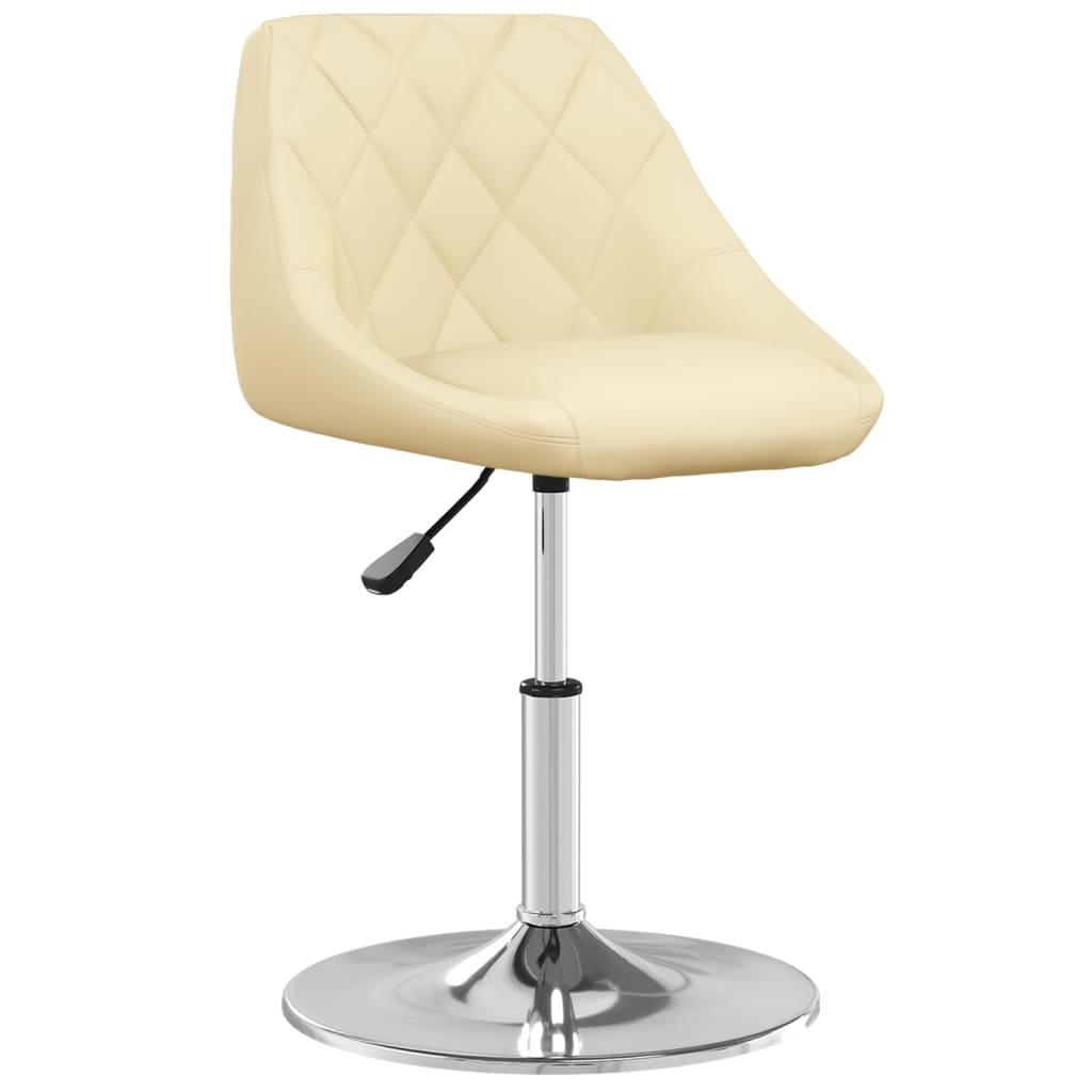 

vidaXL Eetkamerstoelen 2 st kunstleer crèmekleurig