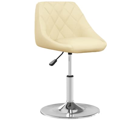 vidaXL Valgomojo kėdės, 2vnt., kreminės spalvos, dirbtinė oda