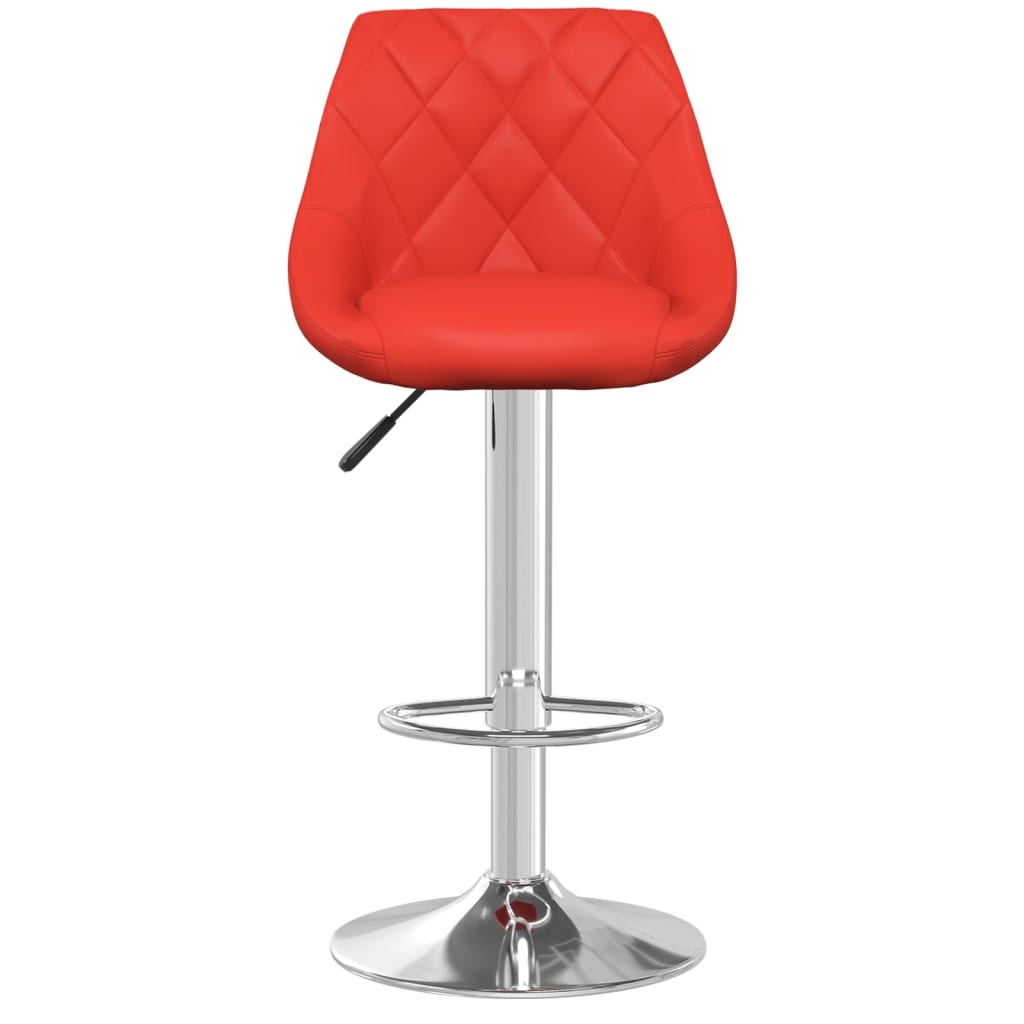 vidaXL Tabouret de bar Rouge Similicuir