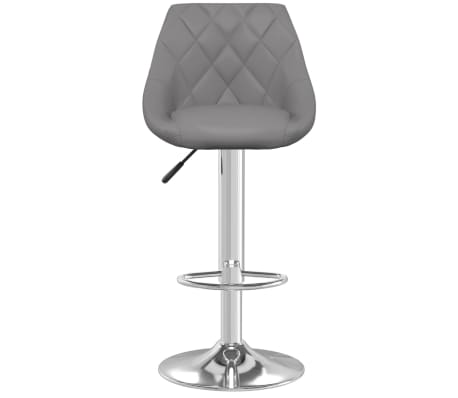 vidaXL Baro taburetė, pilkos spalvos, dirbtinė oda
