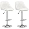 vidaXL baaripukid 2 tk, valge, kunstnahk