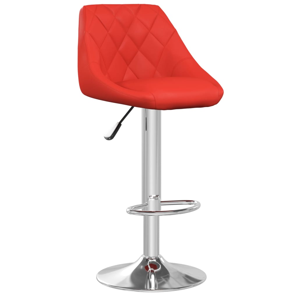 

vidaXL Barkrukken 2 st kunstleer rood