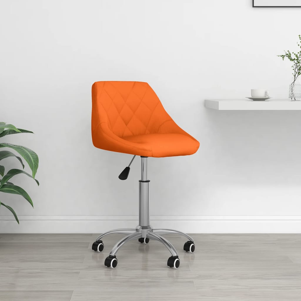 Pasukama biuro kėdė, oranžinės spalvos, dirbtinė oda
