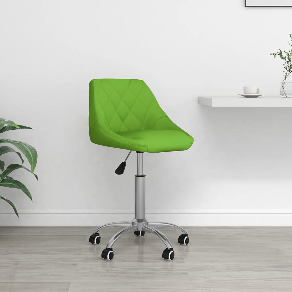 vidaXL Scaun de birou pivotant, verde, piele ecologică vidaxl.ro