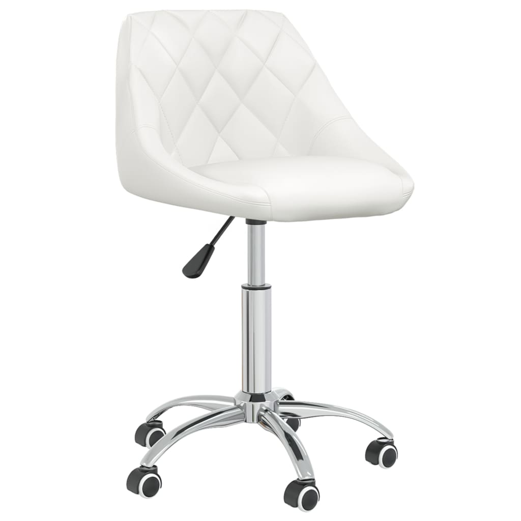 

vidaXL Eetkamerstoelen 2 st draaibaar kunstleer wit