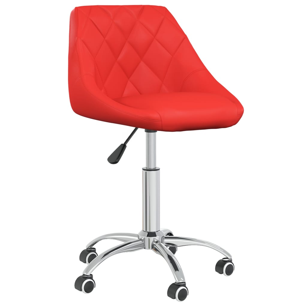 

vidaXL Eetkamerstoelen draaibaar 2 st kunstleer rood
