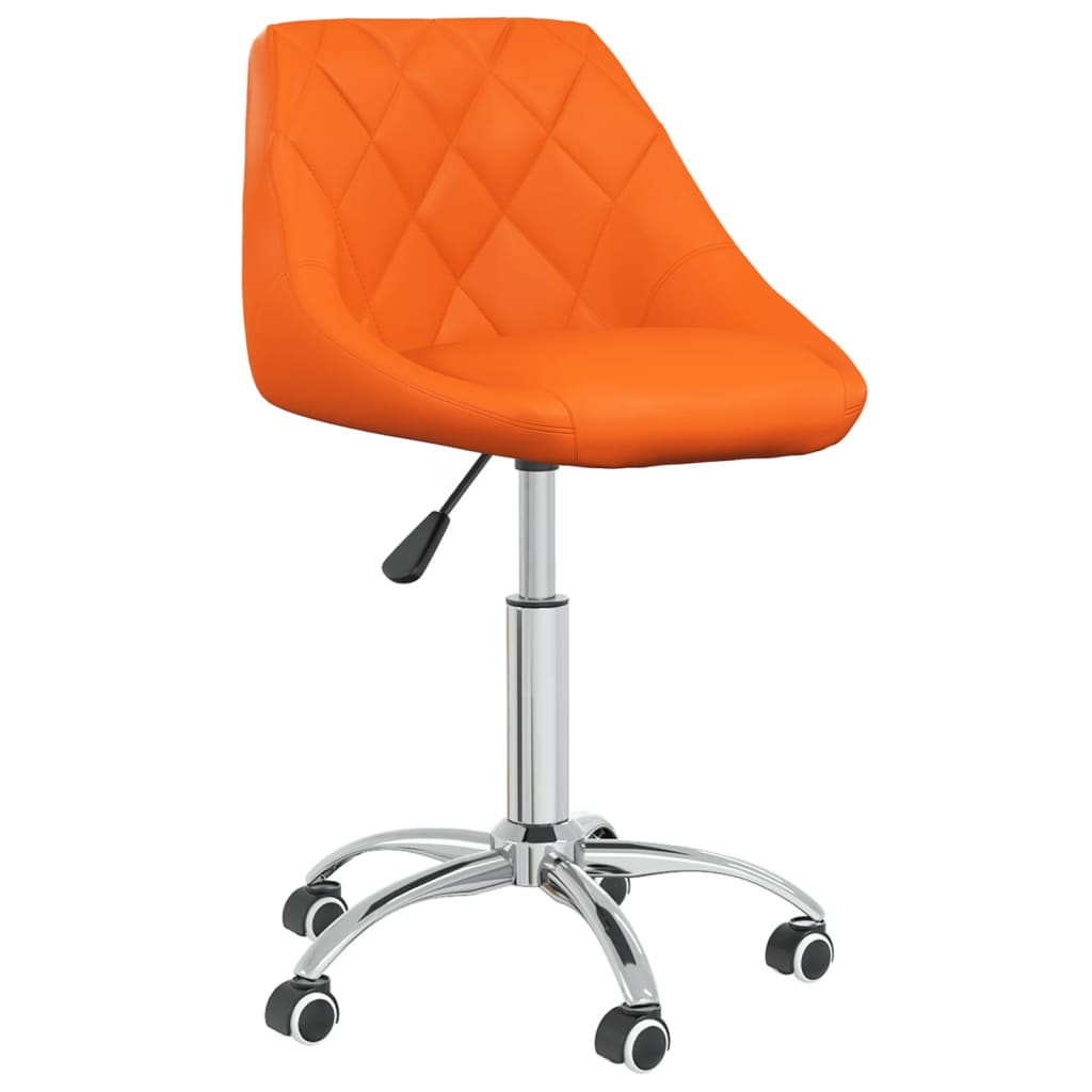 

vidaXL Eetkamerstoelen draaibaar 2 st kunstleer oranje