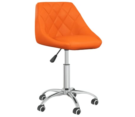 vidaXL Pasukamos valgomojo kėdės, 2vnt., oranžinės, dirbtinė oda