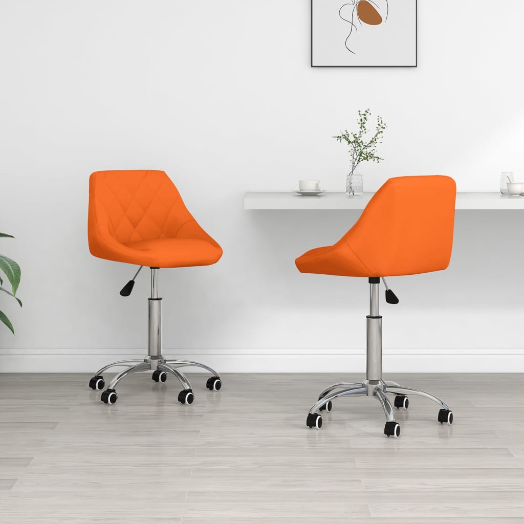 Pasukamos valgomojo kėdės, 2vnt., oranžinės, dirbtinė oda | Stepinfit