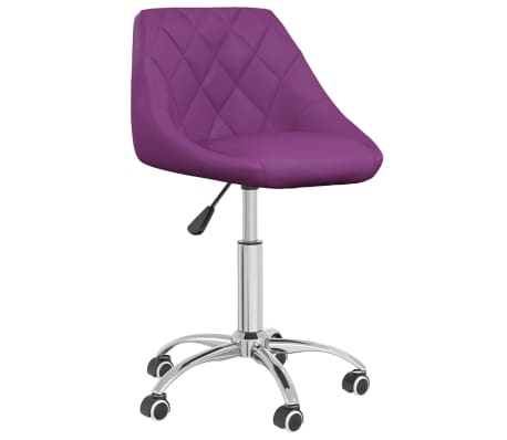 vidaXL Pasukamos valgomojo kėdės, 2vnt., violetinės, dirbtinė oda