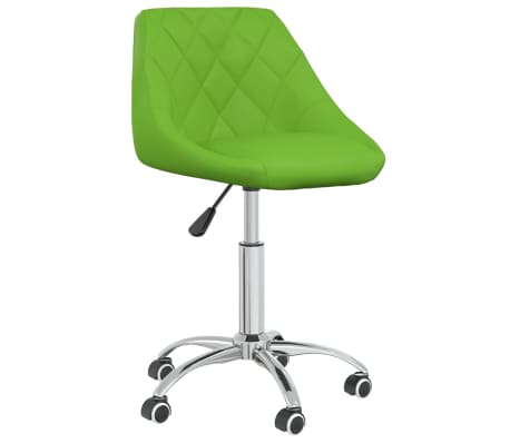 vidaXL Pasukamos valgomojo kėdės, 2vnt., žalios spalvos, dirbtinė oda