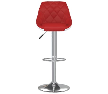 vidaXL Baro taburetė, vyno raudonos ir baltos spalvos, dirbtinė oda