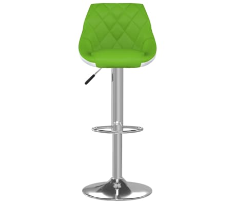 vidaXL Baro taburetė, žalios ir baltos spalvos, dirbtinė oda