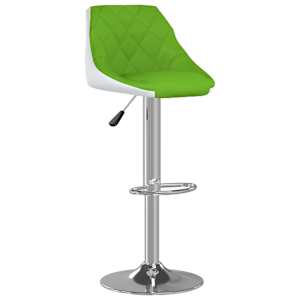 vidaXL Tabourets de bar lot de 2 vert et blanc similicuir