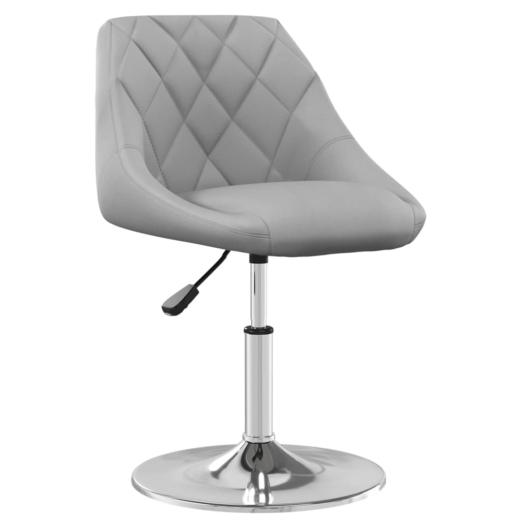 

vidaXL Eetkamerstoelen draaibaar 2 st fluweel lichtgrijs