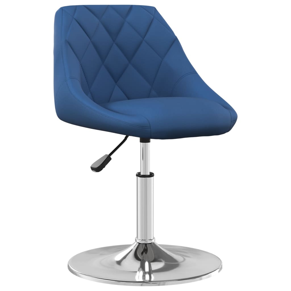 vidaXL Eetkamerstoelen draaibaar 2 st fluweel blauw