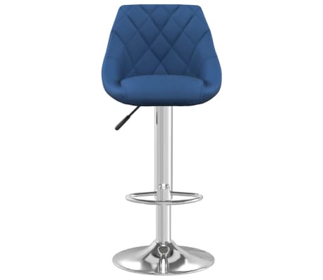 vidaXL Barhocker Blau Samt