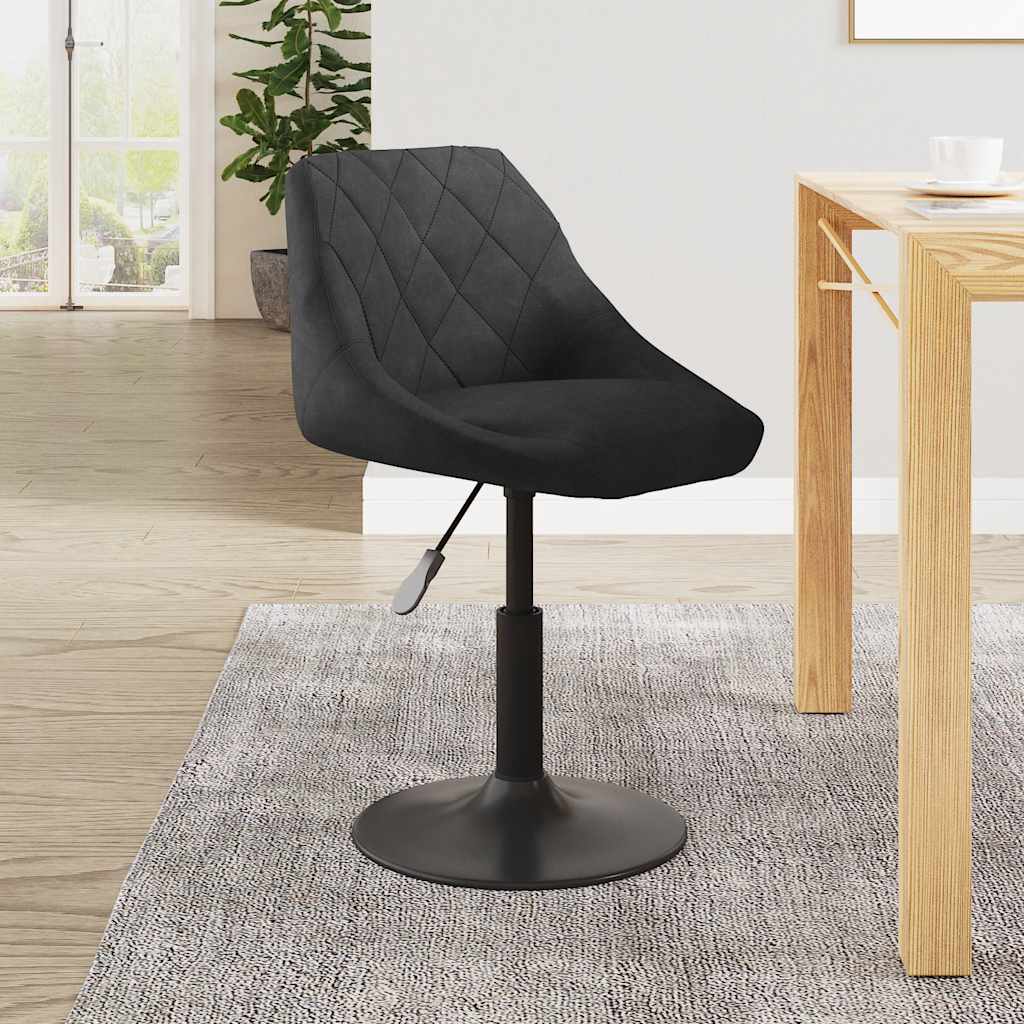 vidaXL Scaun de bar, negru, catifea