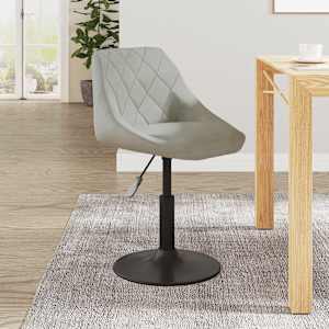 Barski stolček svetlo siv žamet