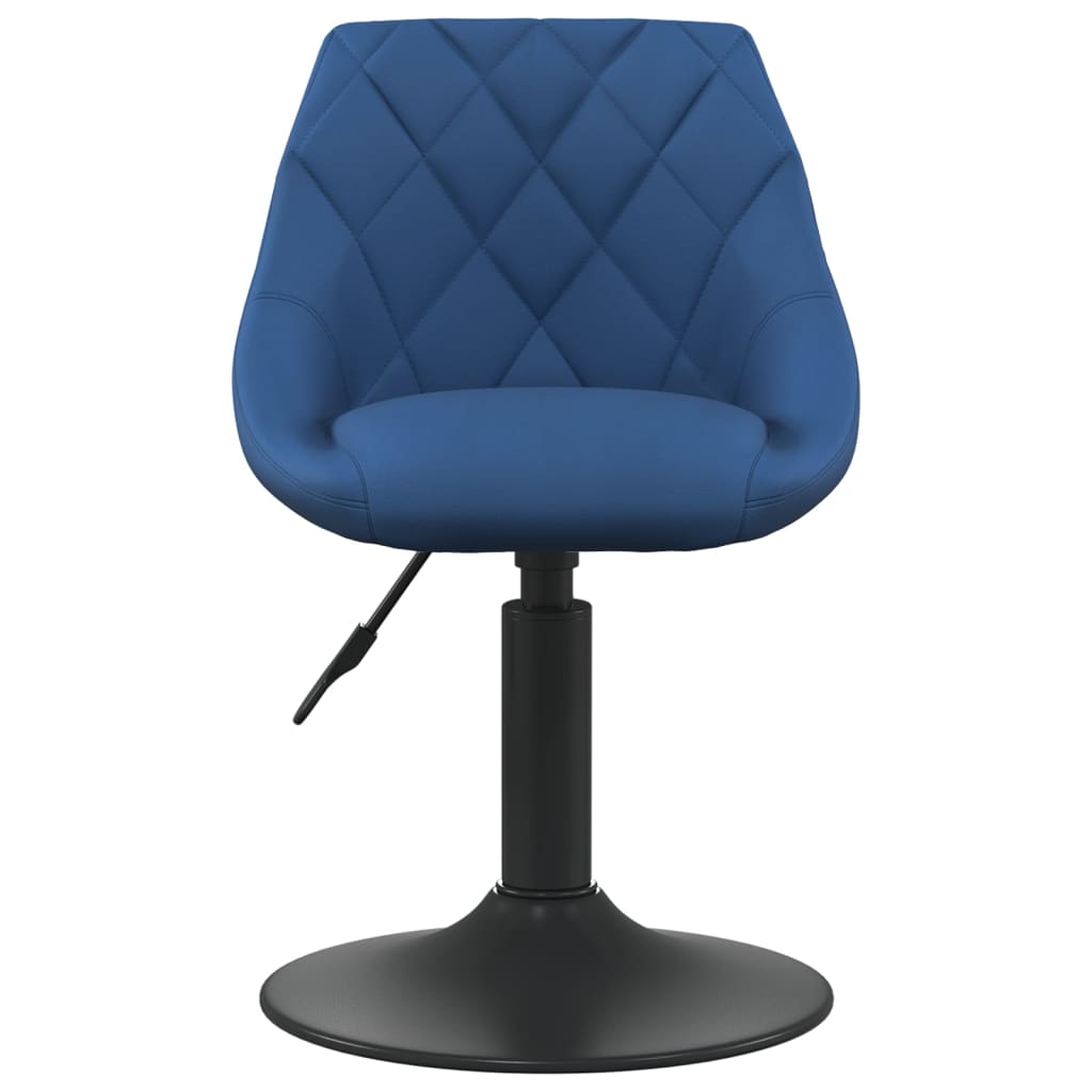 vidaXL Barkruk fluweel blauw