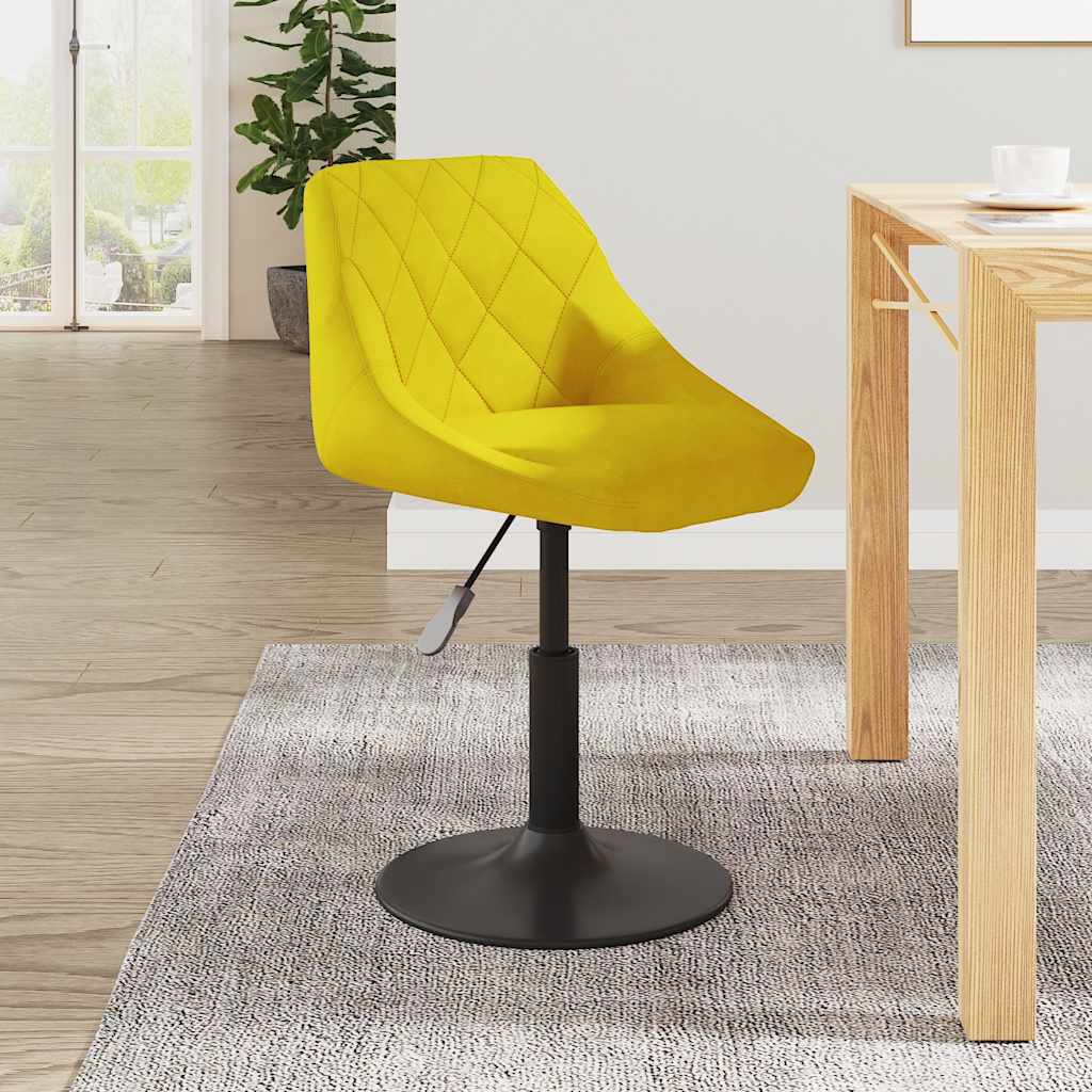 vidaXL Barhocker aus senfgelbem Samt