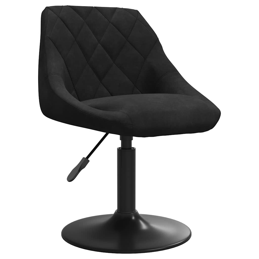 

vidaXL Eetkamerstoelen draaibaar 2 st fluweel zwart