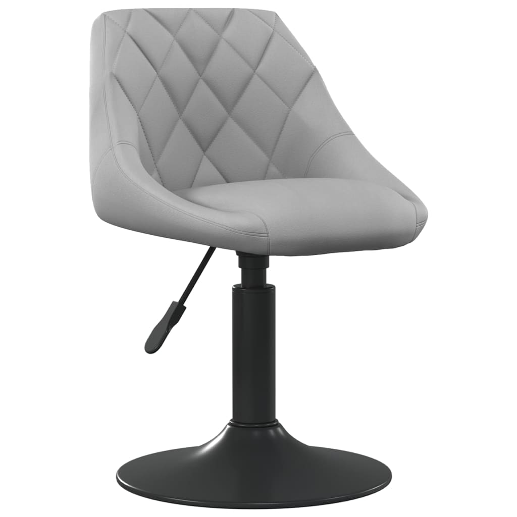 

vidaXL Eetkamerstoelen draaibaar 2 st fluweel lichtgrijs