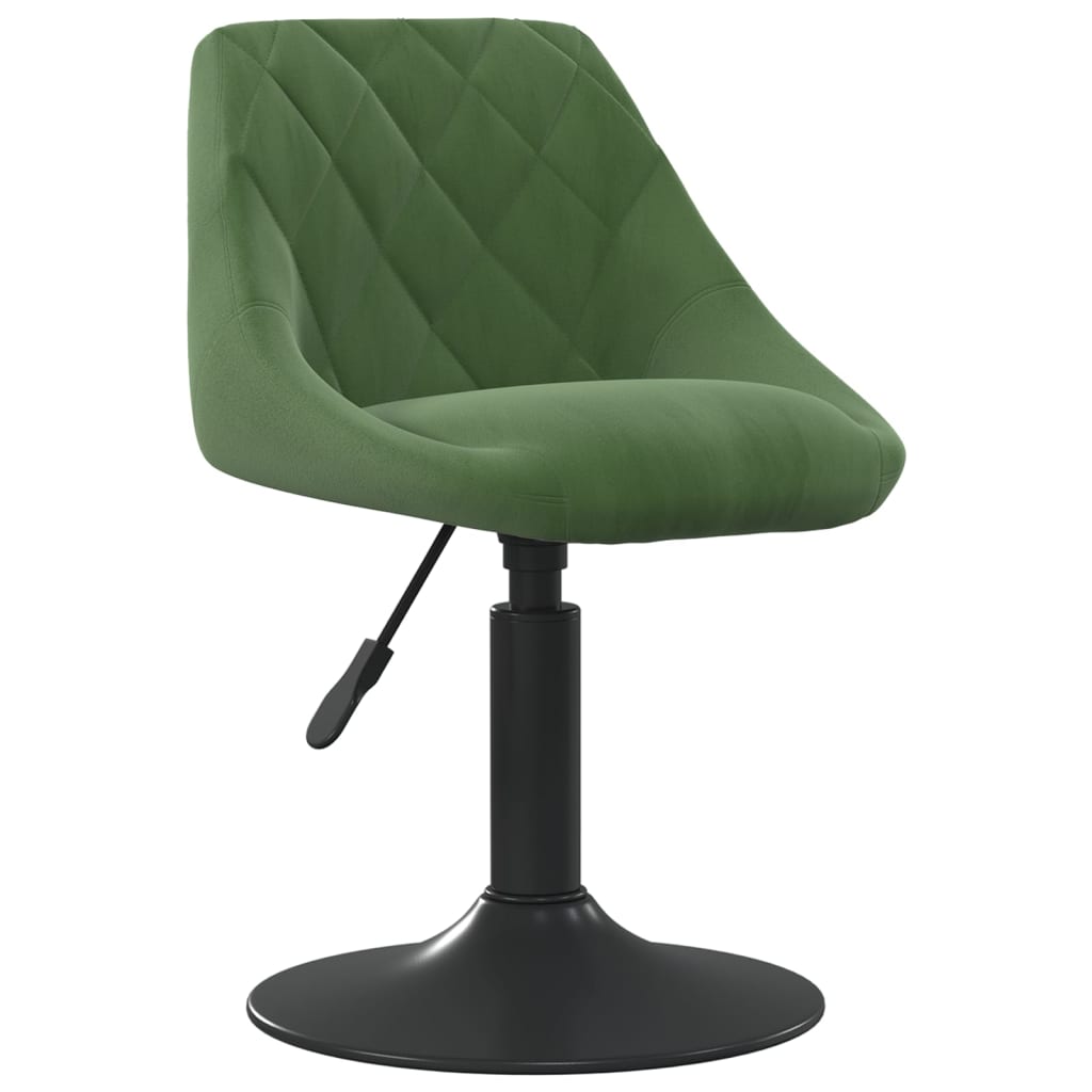 

vidaXL Eetkamerstoelen draaibaar 2 st fluweel donkergroen