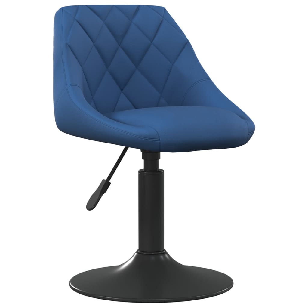 vidaXL Eetkamerstoelen draaibaar 2 st fluweel blauw