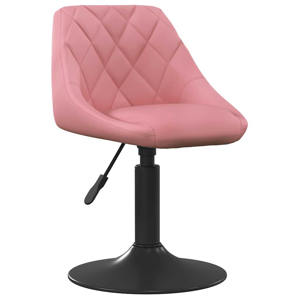 

vidaXL Eetkamerstoelen draaibaar 2 st fluweel roze