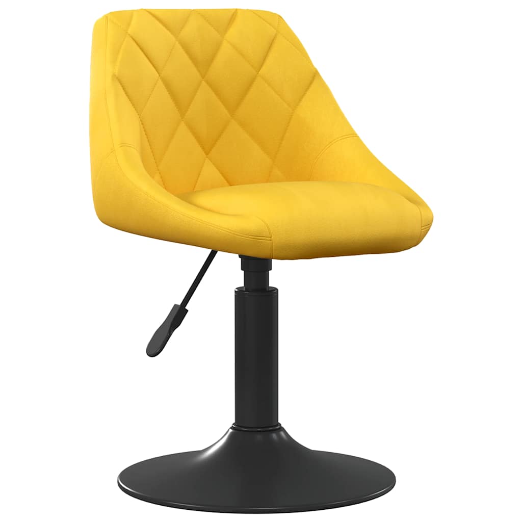 

vidaXL Eetkamerstoelen draaibaar 2 st fluweel mosterdgeel