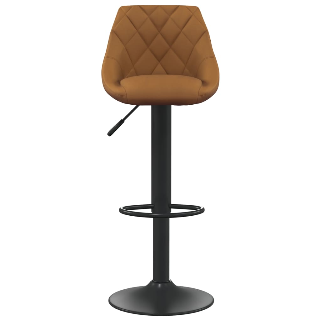 vidaXL Tabouret de bar Marron Velours