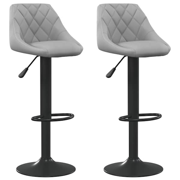 vidaXL baaripukid 2 tk, helehall, samet