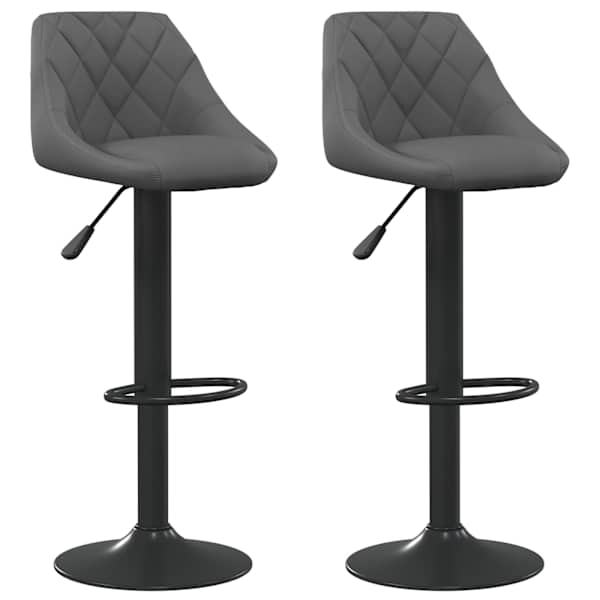 vidaXL baaripukid 2 tk, tumehall, samet