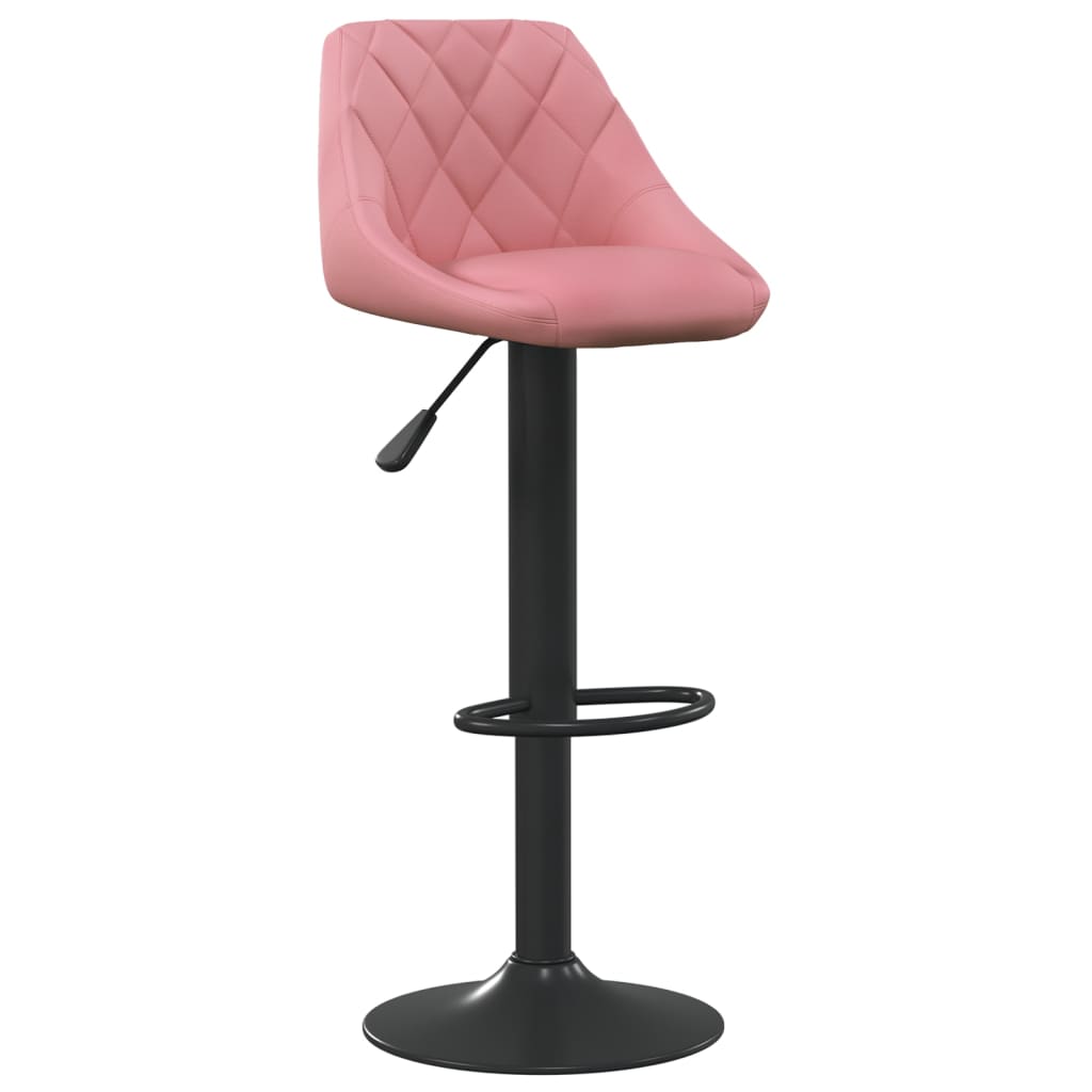 

vidaXL Barkrukken 2 st fluweel roze